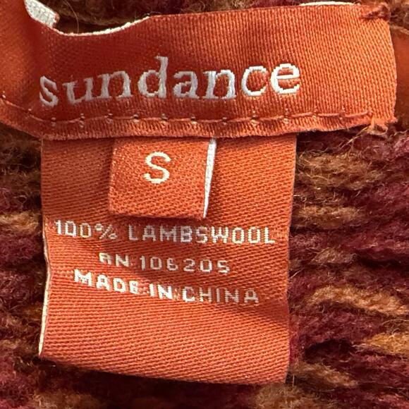 Sundance Fair Isle Sweater Cardigan Womens Small Multicolor Nordic Shawl Collar - Picture 6 of 7